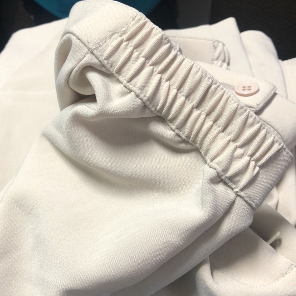 Allison Daley Off-White/Ivory Stretch Trousers with Creased Leg P193 - Picture 5 of 5